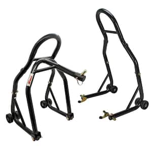 Sport Bike Front & Rear Spool-Style Lift Stand with Triple Tree Attachment