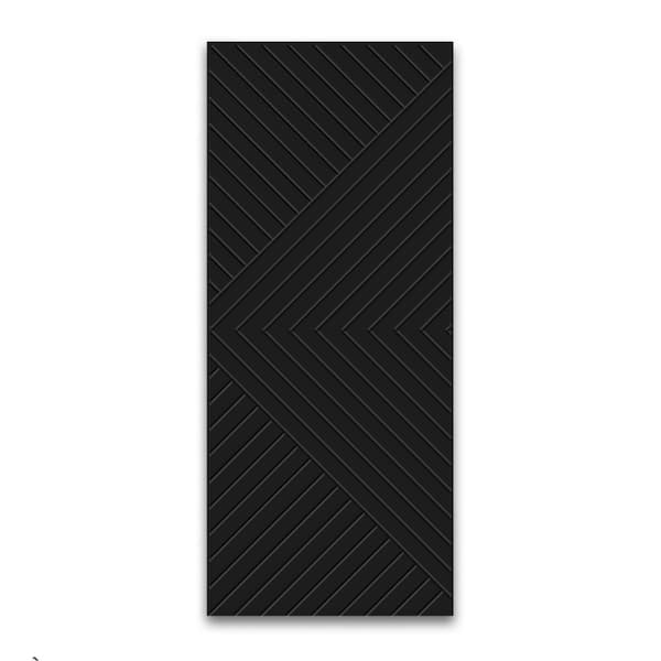 CALHOME 30 in. x 96 in. Hollow Core Black Stained Composite MDF Interior Door Slab
