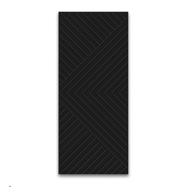 CALHOME 30 in. x 96 in. Hollow Core Black Painted Composite MDF Interior Door Slab