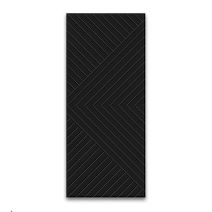 36 in. x 96 in. Hollow Core Black Stained Composite MDF Interior Door Slab