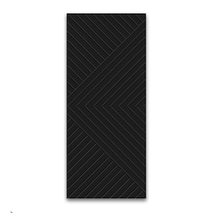 42 in. x 96 in. Hollow Core Black Stained Composite MDF Interior Door Slab