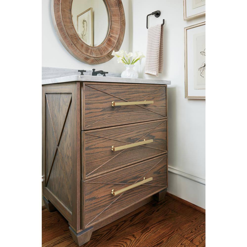 Golden Champagne Modern Polished Bronze Cabinet Pull