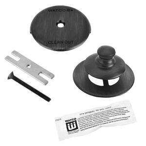 Universal NuFit Push Pull Bathtub Stopper, 1-Hole Overflow, Silicone Kit and Non-Grid Strainer, Oil-Rubbed Bronze
