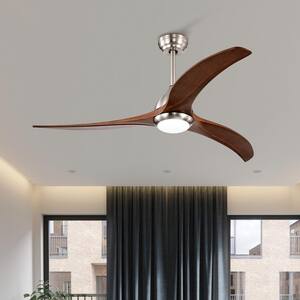 52 in. Indoor/Outdoor Nickel LED Ceiling Fan with Remote Included