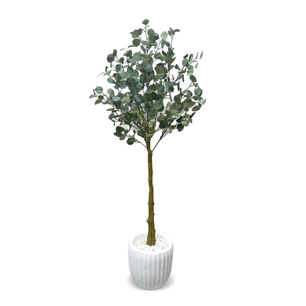 Botanical 5.8 ft. Artificial Eucalyptus in Pot