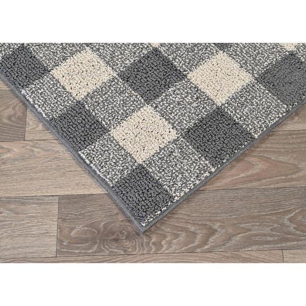Country Living Cinder/Ivory 5 ft. x 7 ft. Buffalo Plaid Indoor/Outdoor Area Rug
