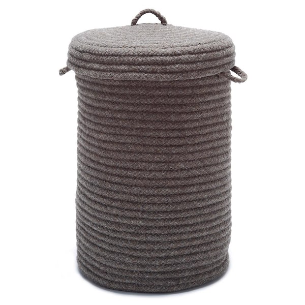 Colonial Mills 16 in. x 16 in. x 24 in. Bark Blended Wool Hamper