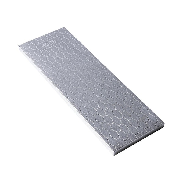 Diamond Sharpening Stone, 600/1000 Dual Grit Diamond Knife Sharpener, 8 in. Honing Stone with Non-Slip Base