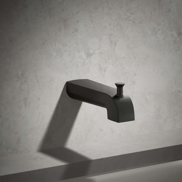 KOHLER Pitch Wall-Mount Diverter Bath Spout in Matte Black