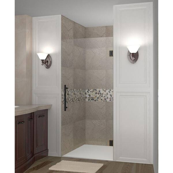 Aston Cascadia 34 in. x 72 in. Completely Frameless Hinged Shower Door in Oil Rubbed Bronze