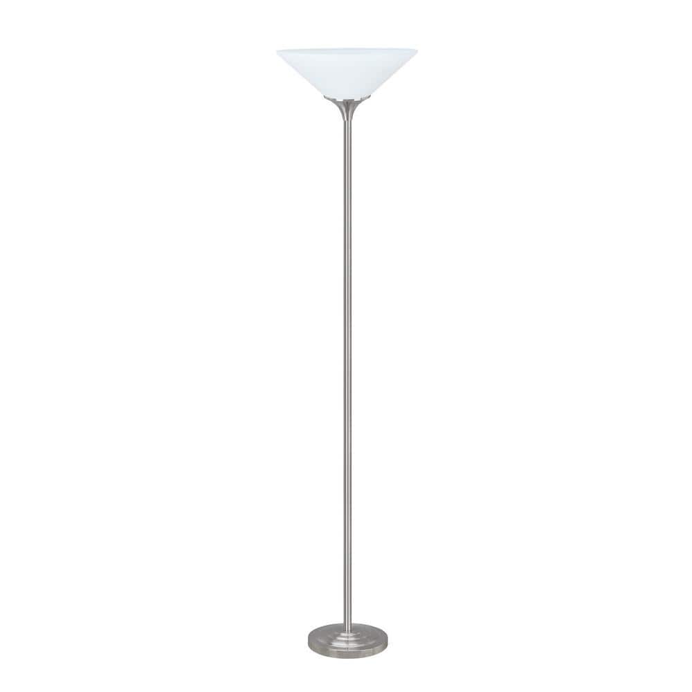 Aspen Creative Corporation 71 in. Satin Nickel Metal Torchiere