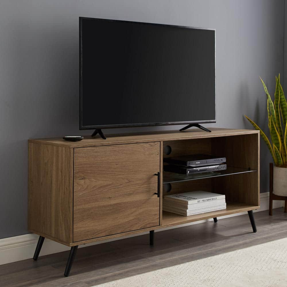 Walker Edison Furniture Company 52 in. English Oak Composite TV Stand ...