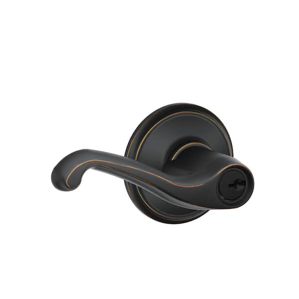 Unbranded Aged Bronze Keyed Entry Flair Door handle