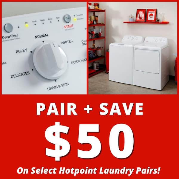 Hotpoint 4.0 cu.ft. Top Load Washer in White with Cold Plus and Water Level Control