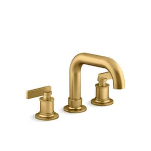 Castia By Studio McGee 2-Handle Deck-Mount Bath Faucet Trim in Vibrant Brushed Moderne Brass