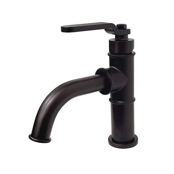 Kingston Brass Whitaker Single-Handle Single Hole Bathroom Faucet with Push Pop-Up in Oil Rubbed Bronze