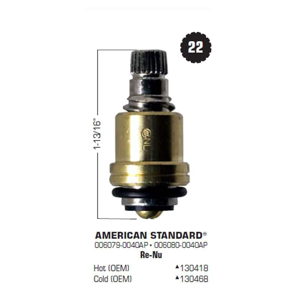 AquaSeal Brass Lavatory Right-Hand Replacement Stem