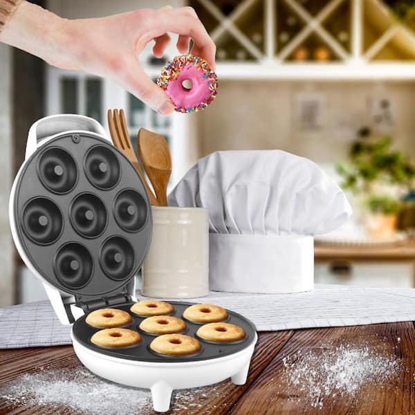 Houselin Mini Donuts Machine 220V Donut Maker Machine DIY Home Use Mini Doughnut  Maker Free Shipping Double-sided Heating