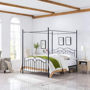 Earhart Charcoal Grey Metal Queen Bed Frame