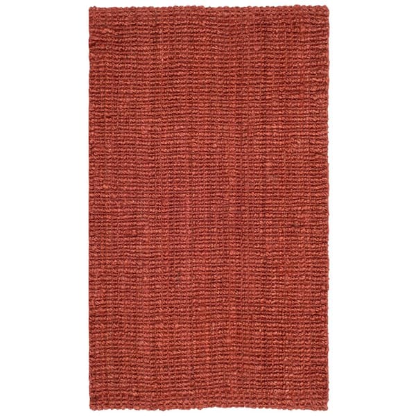 SAFAVIEH Natural Fiber Rust Doormat 3 ft. x 4 ft. Solid Area Rug