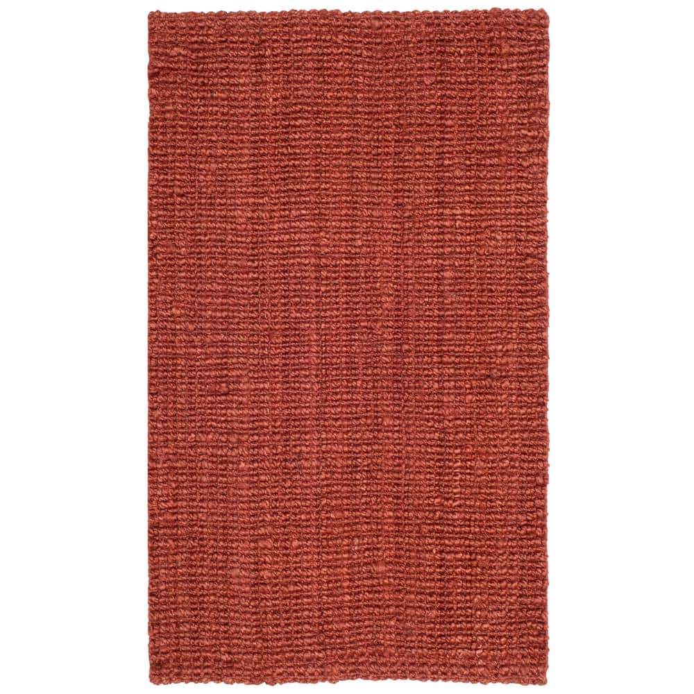 SAFAVIEH Natural Fiber Rust 2 ft. x 3 ft. Woven Crosstitch Area Rug ...