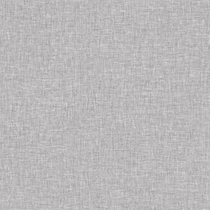 Linen Texture Mid Grey Peel and Stick Non-Woven Paper Wallpaper