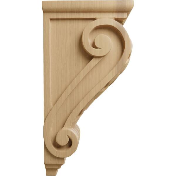 Ekena Millwork 7 in. x 5 in. x 14 in. Unfinished Wood Cherry Large Basket  Weave Corbel CORW05X07X14BWCH - The Home Depot