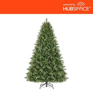 7.5 ft. Pre-Lit LED Waldorf Fir Artificial Christmas Tree Powered by Hubspace