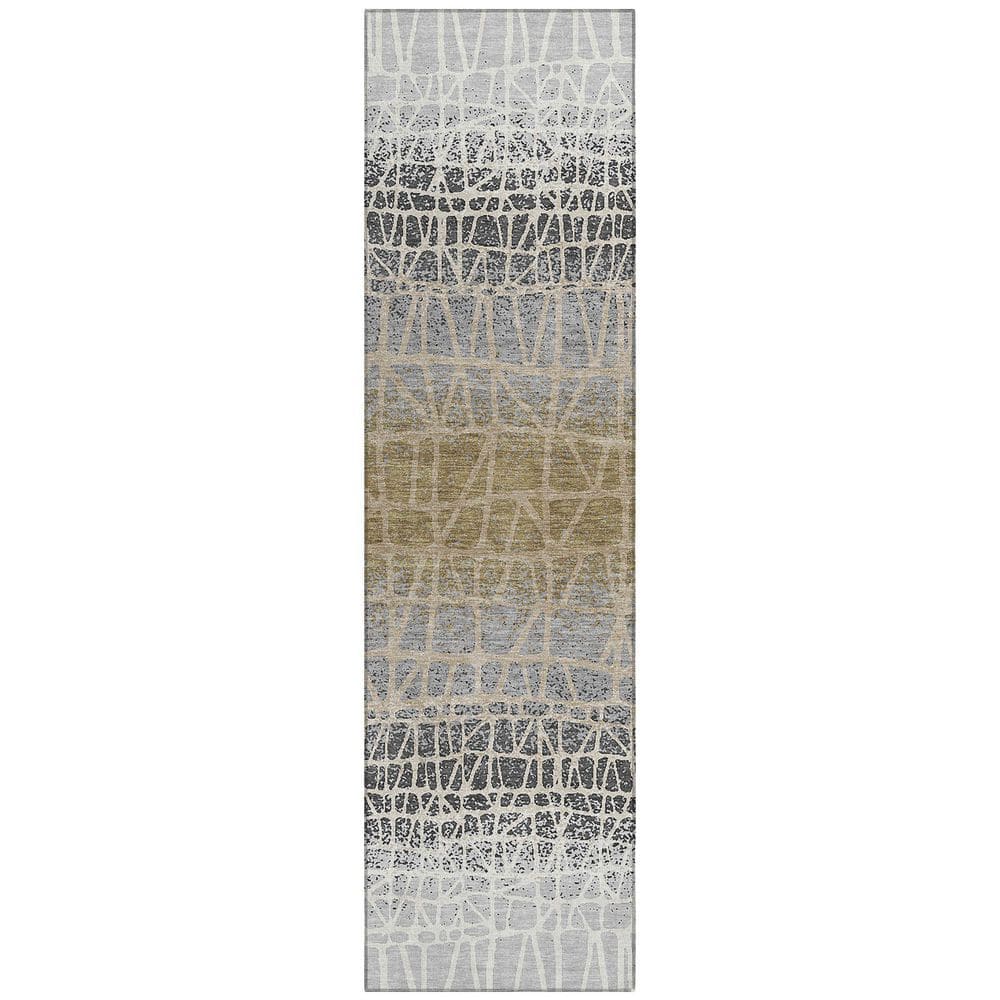 Chantille Machine Washable Indoor/Outdoor Abstract ACN2404 Gray 2 ft. x 7 ft. Runner Rug price history on PriceWatchPro