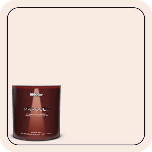 BEHR MARQUEE 1 qt. #200C-1 Hush Pink Matte Interior Paint & Primer