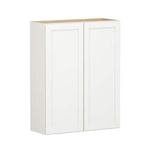 Shaker Full Overlay 33 in. W. x 12 in. D x 42 in. H Plywood Assembled Wall Kitchen Cabinet in Linen White