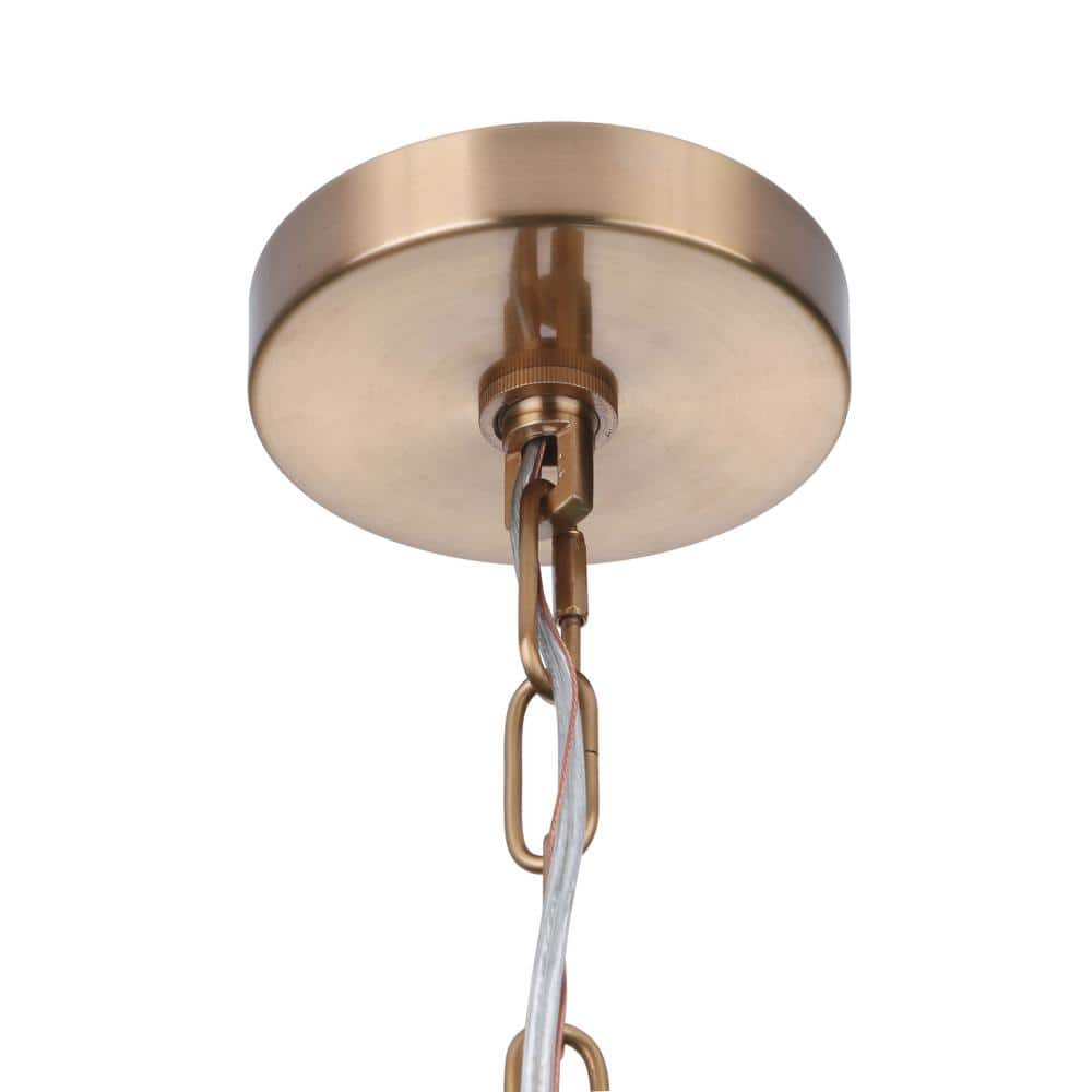 Satin Brass 6-Light Mini Candle Chandelier