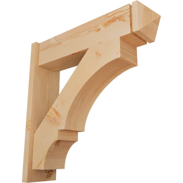 Ekena Millwork 8 in. x 30 in. x 30 in. Balboa Arts and Crafts Smooth Douglas Fir Outlooker