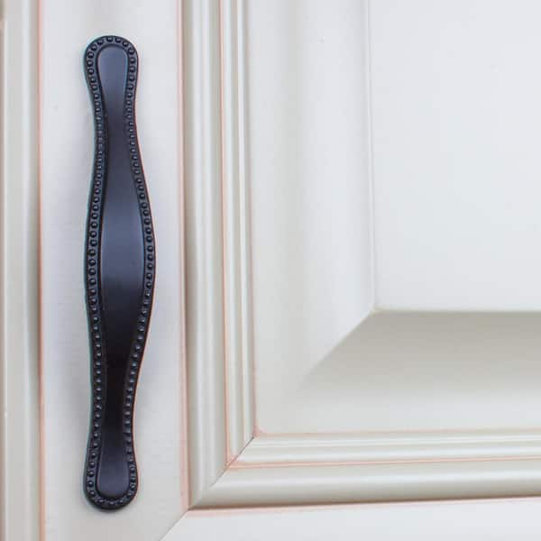 3 in. Center-to-Center Matte Black Beaded Cabinet Pull (10-Pack)