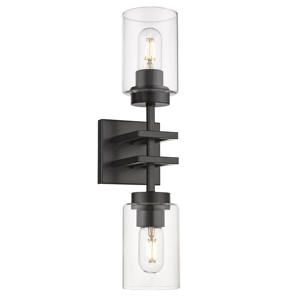Matte Black Geometric Dimmable Electric Sconce