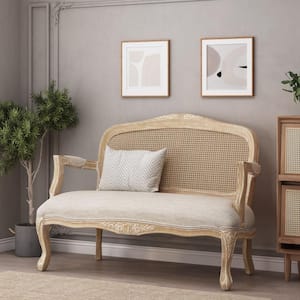 Headly 52.25 in. Beige Fabric 2-Seat Loveseat