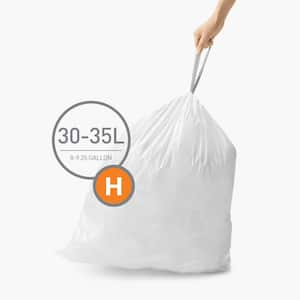 30 Liter to 35 Code H Liter Custom-Fit Kitchen Drawstring Trash Bag Liners (100 Ct. Dispenser Pack)