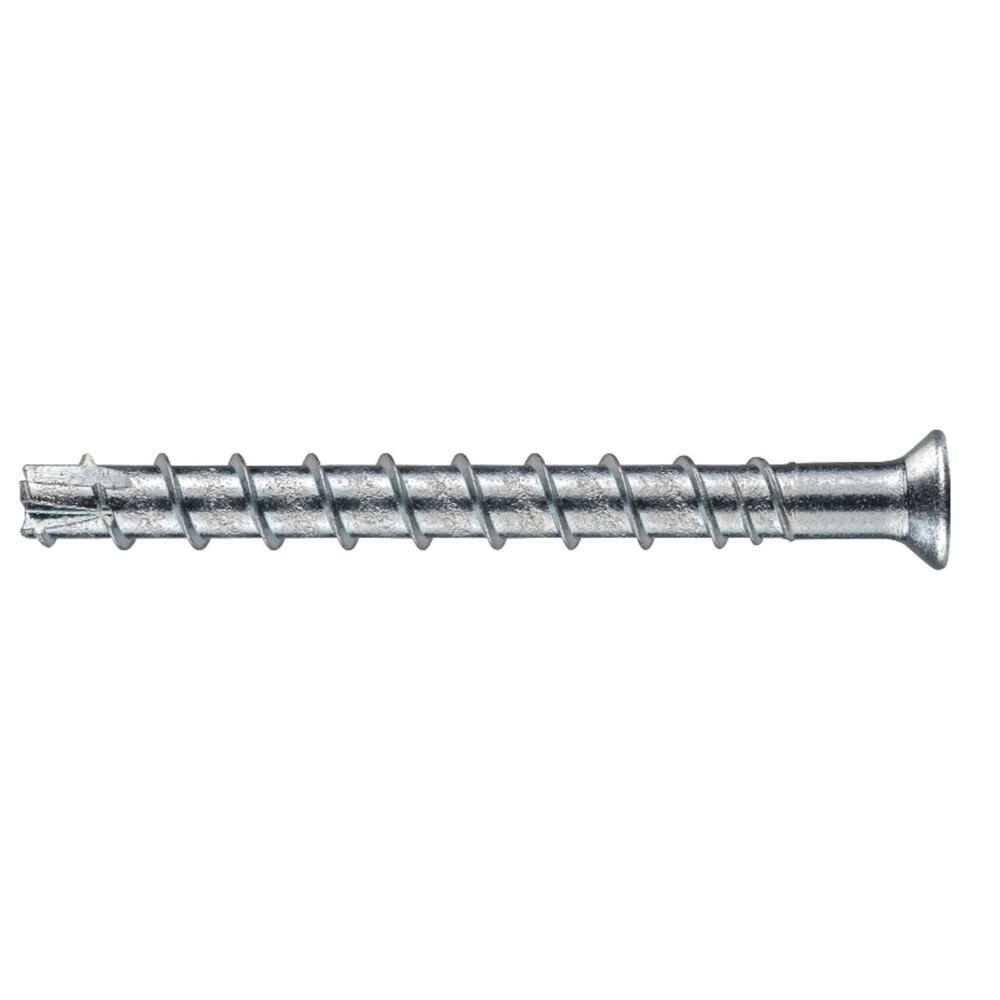 Hilti 1/4 in. x 2 in. Kwik Hus EZ Countersunk Screw Anchor for Concrete and Masonry (100Piece