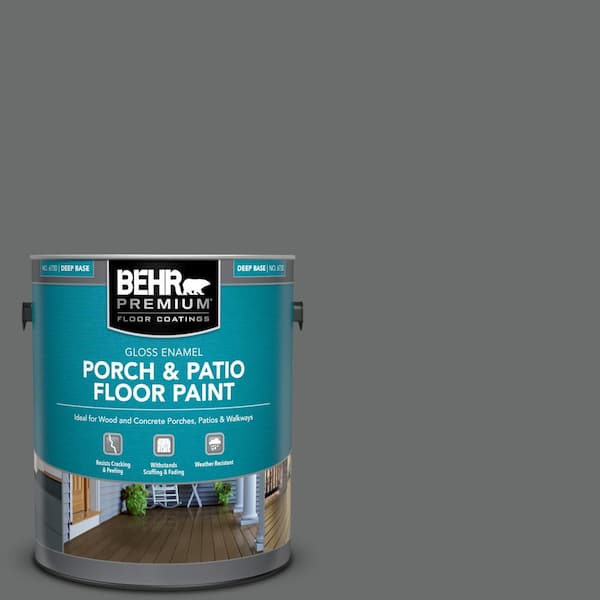 BEHR PREMIUM 1 gal. #770F-5 Dark Ash Gloss Enamel Interior/Exterior Porch and Patio Floor Paint