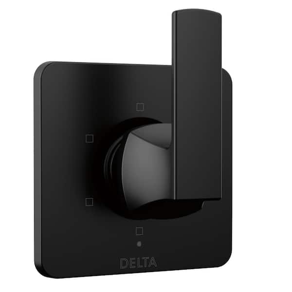 Delta Velum 1-Handle Wall Mount Diverter Valve Trim Kit 6-Setting Diverter in Matte Black (Valve Not Included)