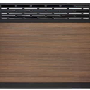 Euro Style 6 ft. H x 6 ft. W Lattice Top King Cedar Aluminum/Composite Horizontal Fence Section