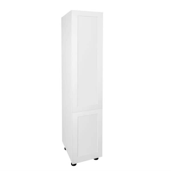 Quick Assemble Modern Style, Shaker White 84 in Pantry Kitchen Cabinet (18 in. W x 24 in. D x 84 in H)