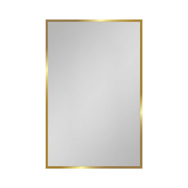 UKISHIRO 16 in. W x 28 in. H Rectangular Aluminum Medicine Cabinet with Mirror and Removable Laminates