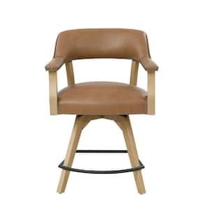 Rylie Camel Upholstered Counter Height Arm Chair