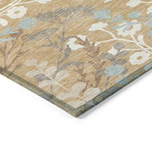 Chantille Machine Washable Indoor/Outdoor Abstract ACN2334 Gold 3 ft. x 5 ft. Area Rug
