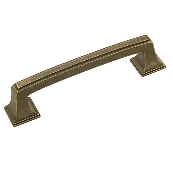 Amerock Mulholland 3-3/4 in (96 mm) Center-to-Center Rustic Brass Drawer Pull