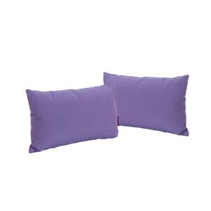 Kaffe Purple Solid Polyester 18.5 in. x 11.5 in. Throw Pillow (Set of 2)