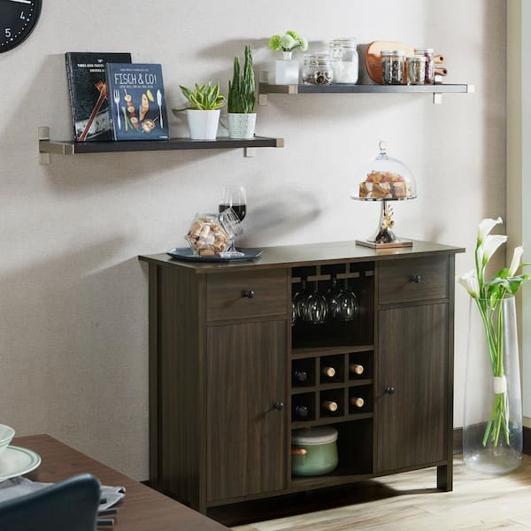 Maxen Wenge 6-Bottle Wine Cabinet