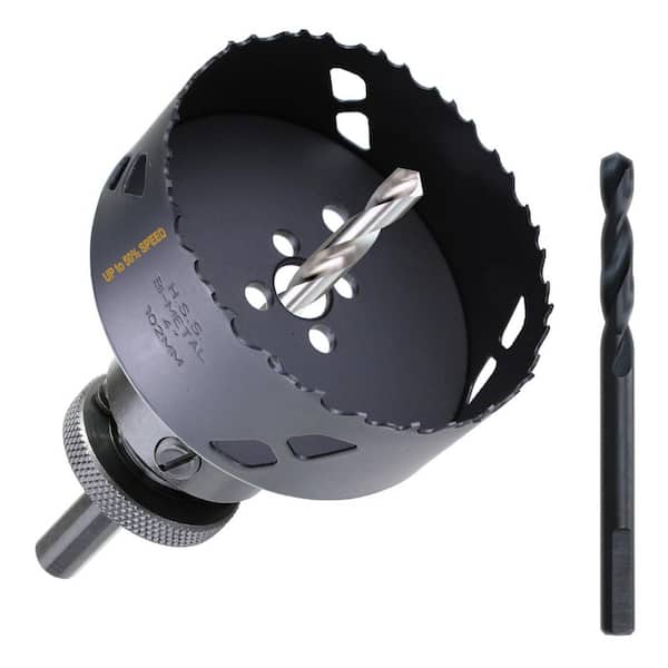 Unbranded 4 in. Bi Metal Hole Saw Cutter with Arbor New Sharp Teeth for Thick Wood Metal PVC Drywall Aluminum