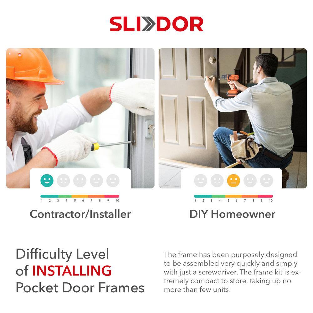 Steel Pocket Door Frame Kit for 30x80 Inch Doors